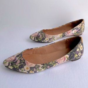 fabric floral flats